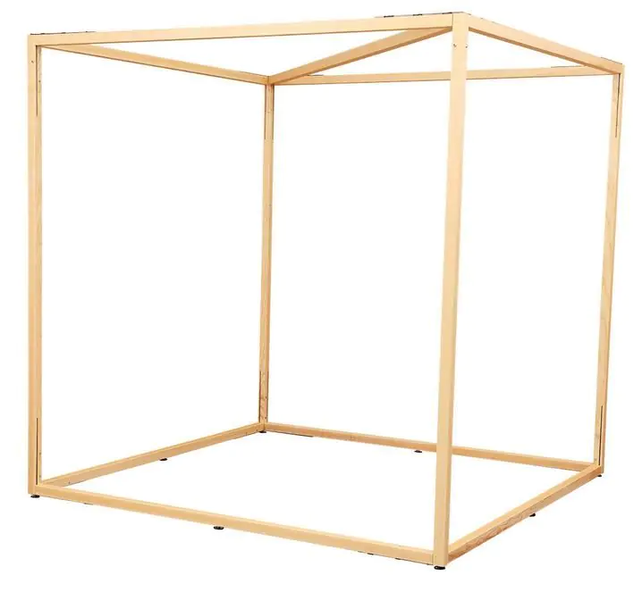 Raumwürfel aus Buche Massivholz natur 207x207cm, Höhe 207 cm, mit Bodenverstellohne Zubehörteile