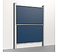 Pylonentafel, 200x120 cm, 2-flächig, höhenverstellbar, Stahlemaille blau