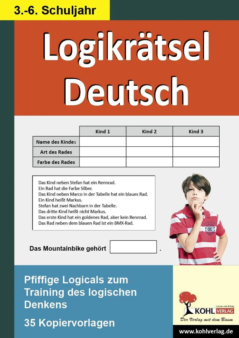 Logikrätsel Deutsch Pfiffige Logicals zum Training des logischen Denkens aus der Kategorie Deutsch