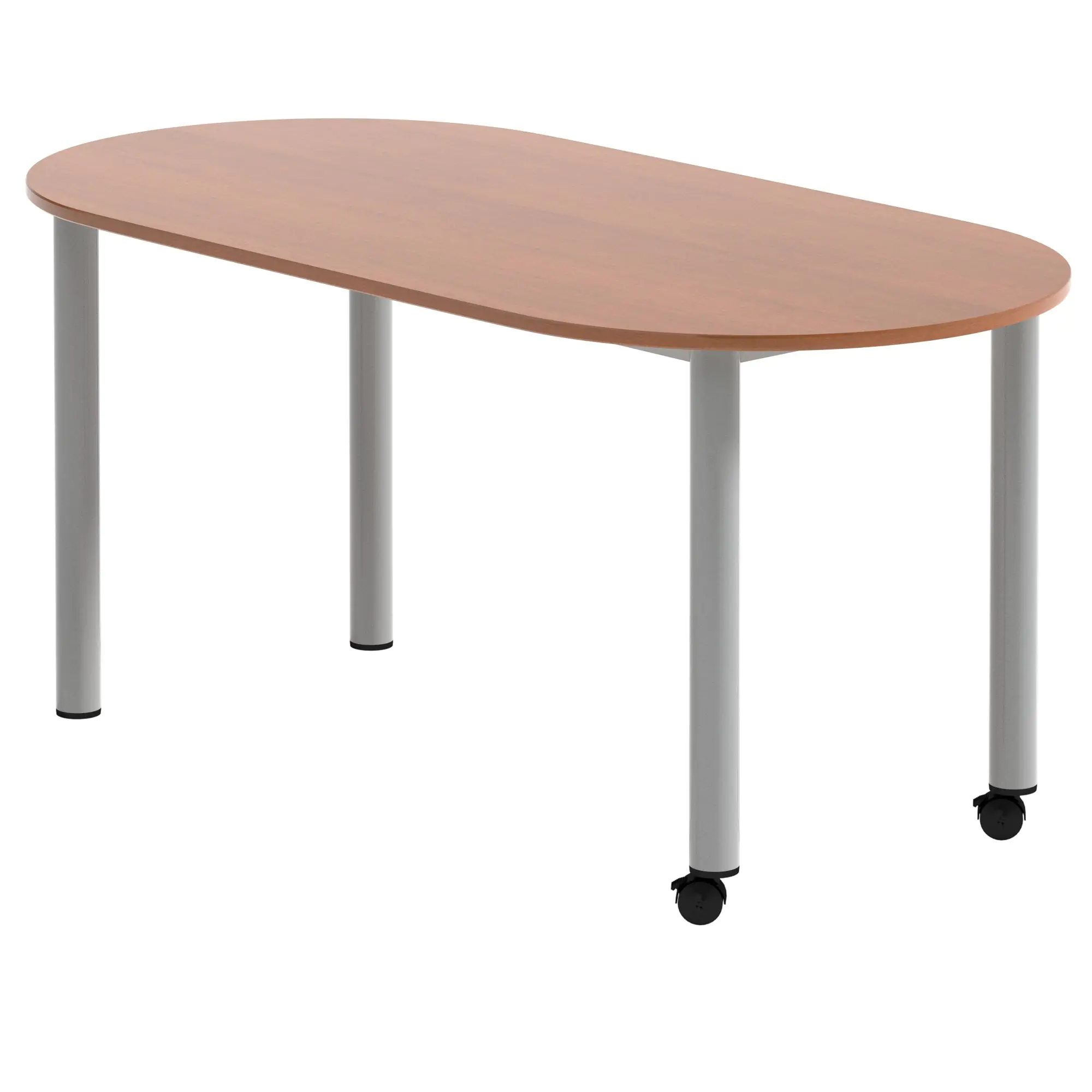 Ovaler Ergänzungstisch, 158x80 cm (BxT), fahrbar, aus der Kategorie Rundtische