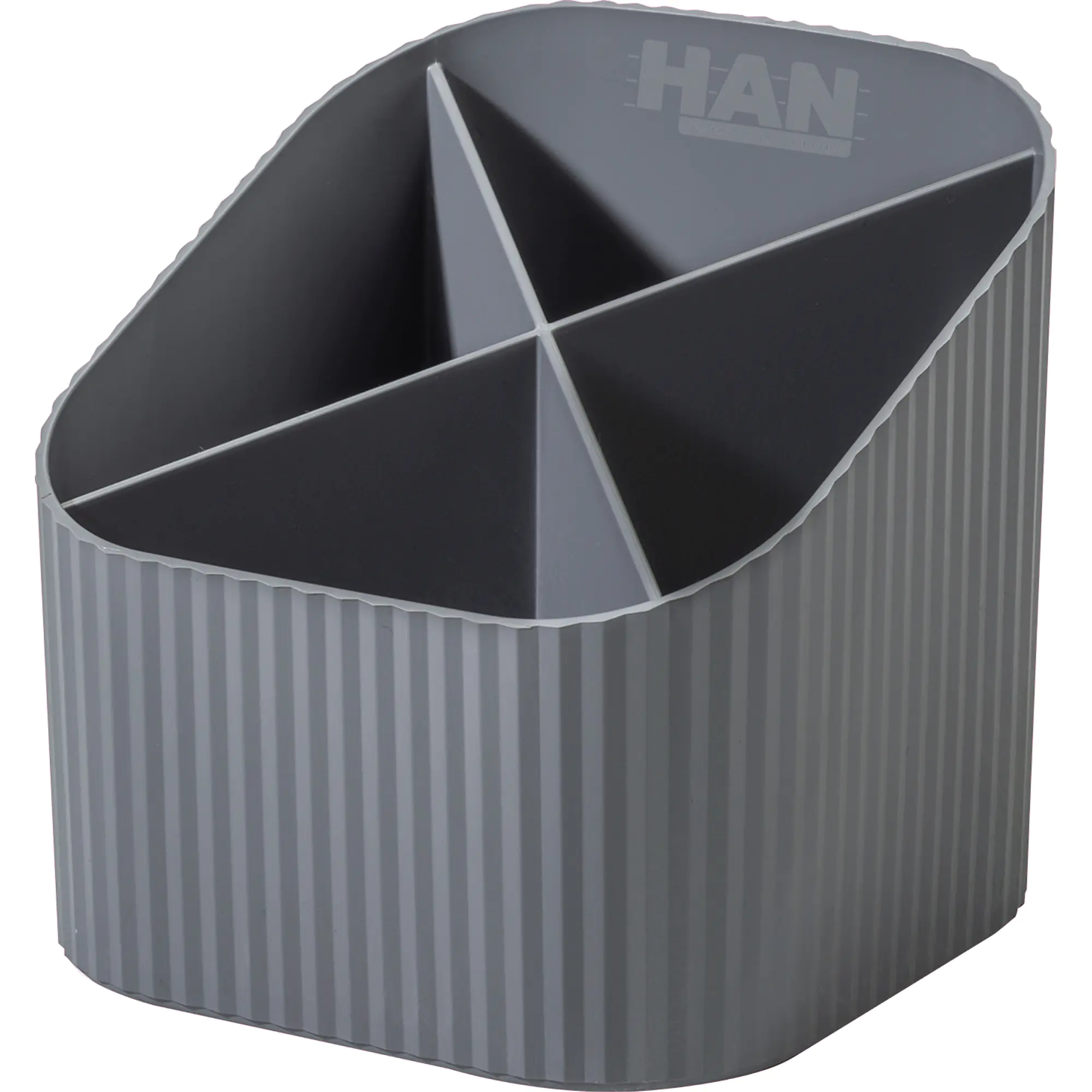 HAN Stifteköcher KARMA 4Fächer grau aus der Kategorie Utensilien