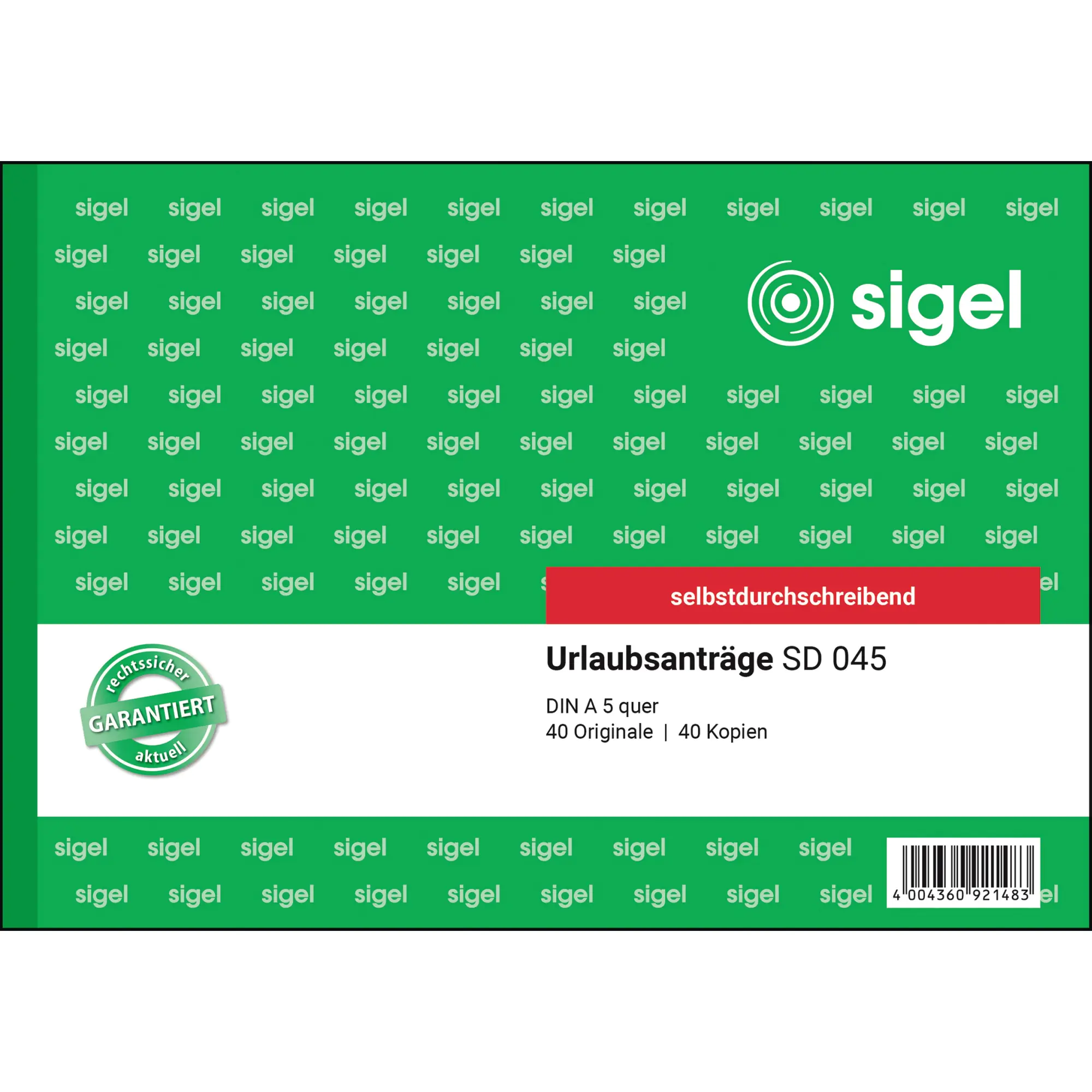 Sigel Urlaubsantrag DIN A5 +Durchschlag 2x40Blatt aus der Kategorie  Formulare & Verträge