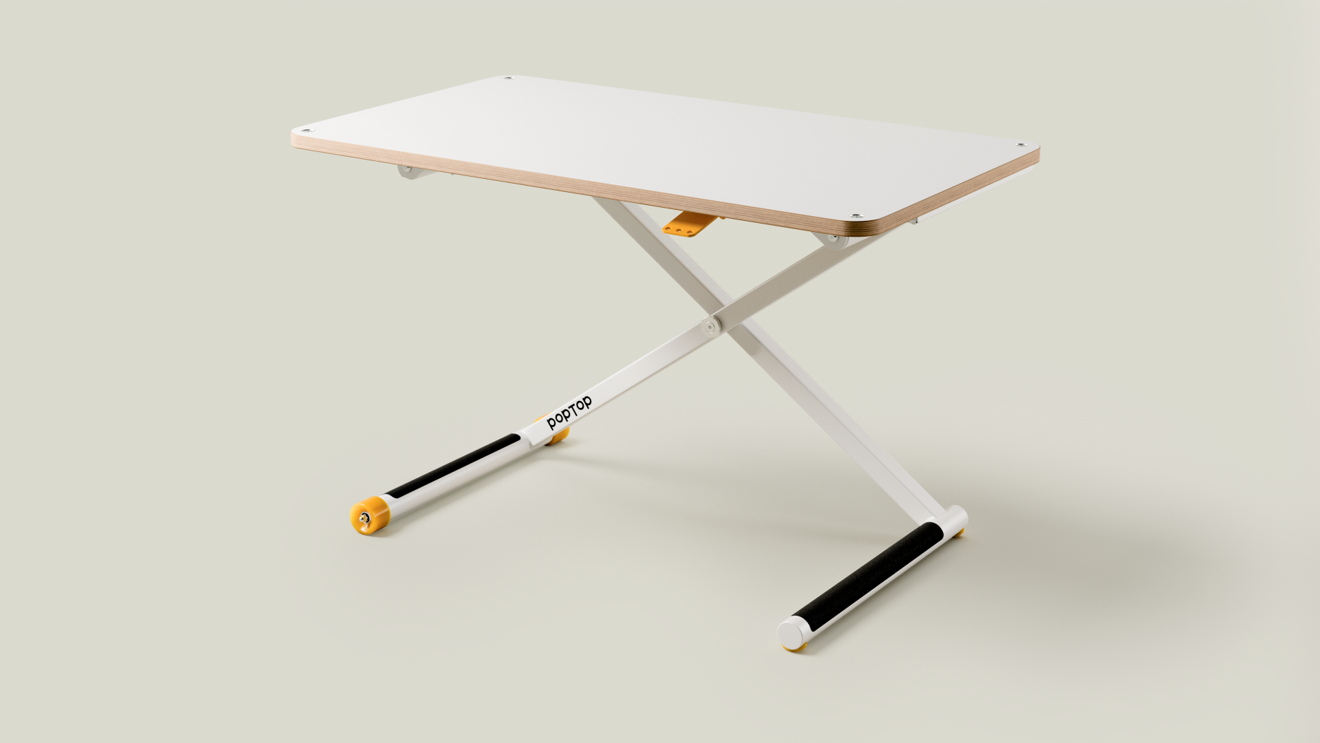 höhenverstellbarer poptop Schreibtisch 115x65cm, Höhe verstellbar 43-86cm, 25mm Melamin-Tischplatte  aus der Kategorie Tische Allgemein