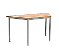 Trapeztisch, 140x70 cm (B/T), bitte Höhe angeben, von 53 bis 76 cm lieferbar aus der Kategorie Trapeztische