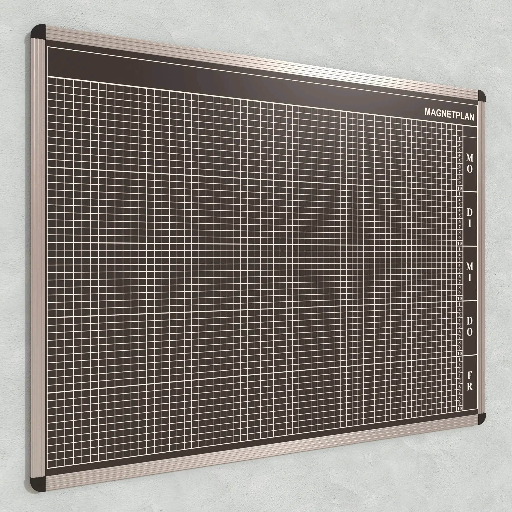 Personal-Raum-Plan, 10 Stunden, 63 Spalten, 103x137 cm, aus der Kategorie Personal- Raum- Tafeln 10h