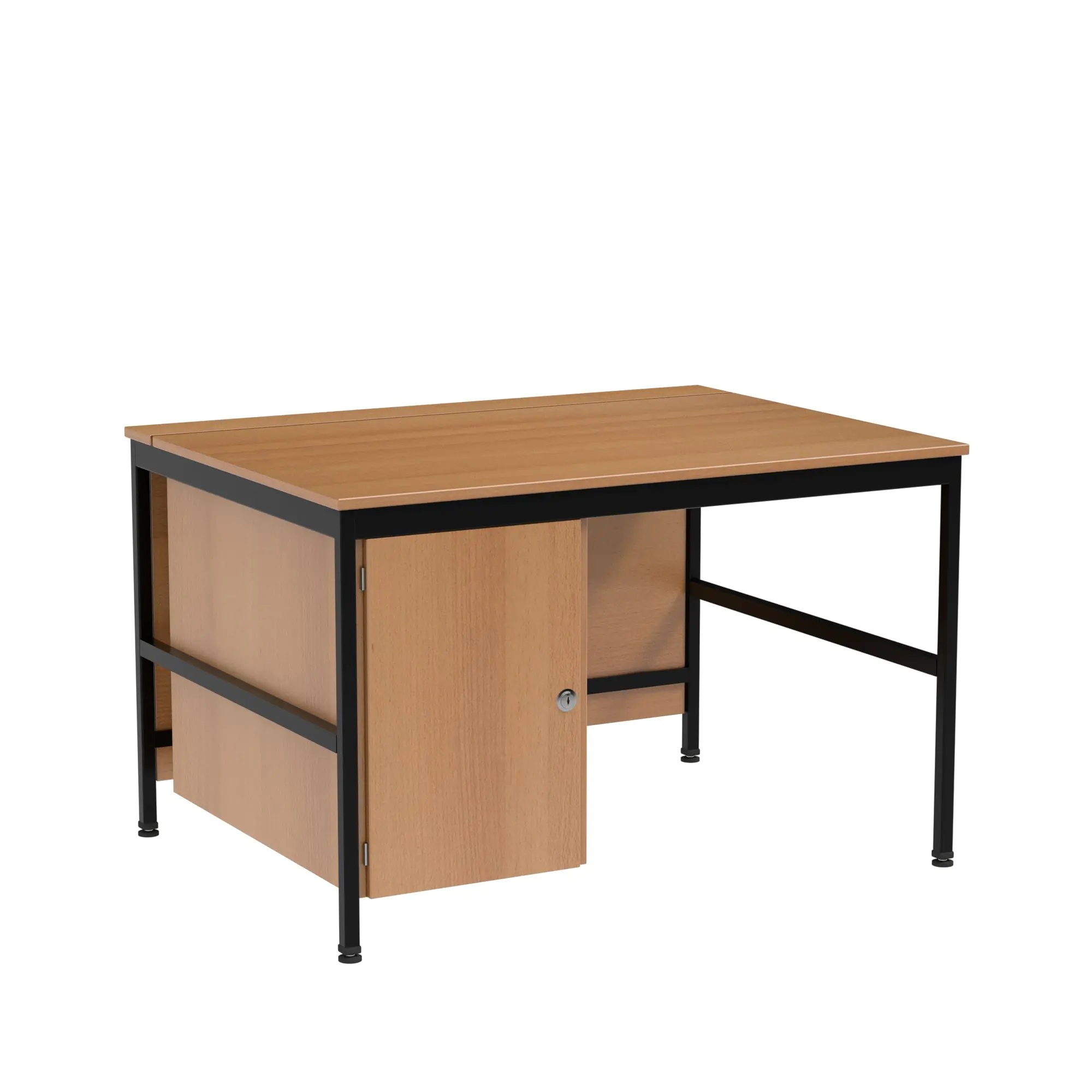 EDV-Lehrertisch, 120x90 cm (B/T), 72 cm hoch, offener Blechkabelkanal, aus der Kategorie Lehrertische