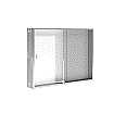 Info-Wandvitrine,  40 cm hoch, 50x5,0 cm (B/T), Rückwand Stahl weiß, aus der Kategorie Informationsvitrinen Innen wandmontiert