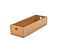 Massivholzkasten,  7 cm hoch, 12,5x36 cm (B/T), aus Buchenholz (massiv) aus der Kategorie Aufbewahrungskisten