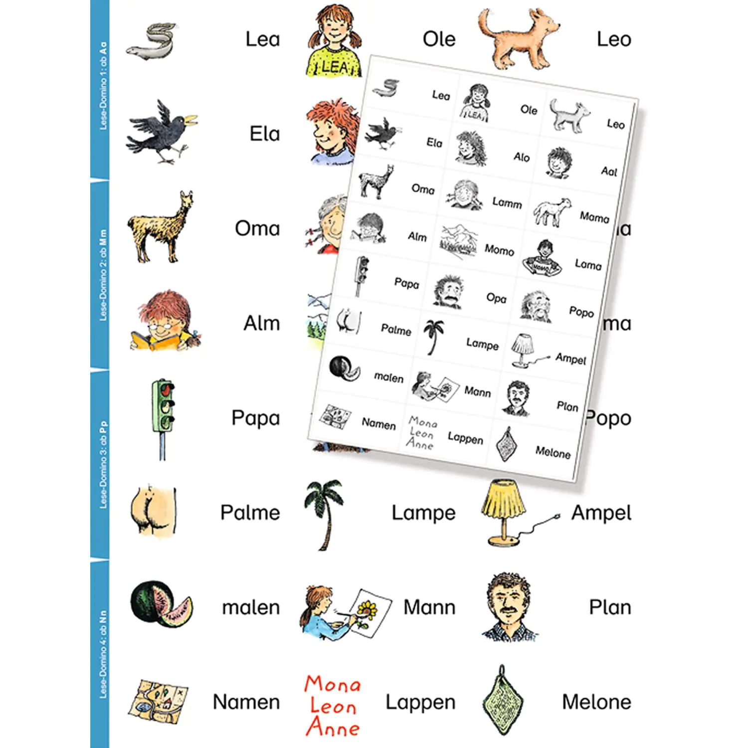 Tobi-Fibel 1/2. Lese-Dominos aus der Kategorie Deutsch