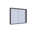 Info-Wandvitrine, 100 cm hoch, 141x5,4 cm (B/T), Rückwand Stahl weiß,