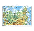 Wandkarte Nordasien Russland, phys.(Vorderseite), stumm (Rückseite), 160x120 cm,