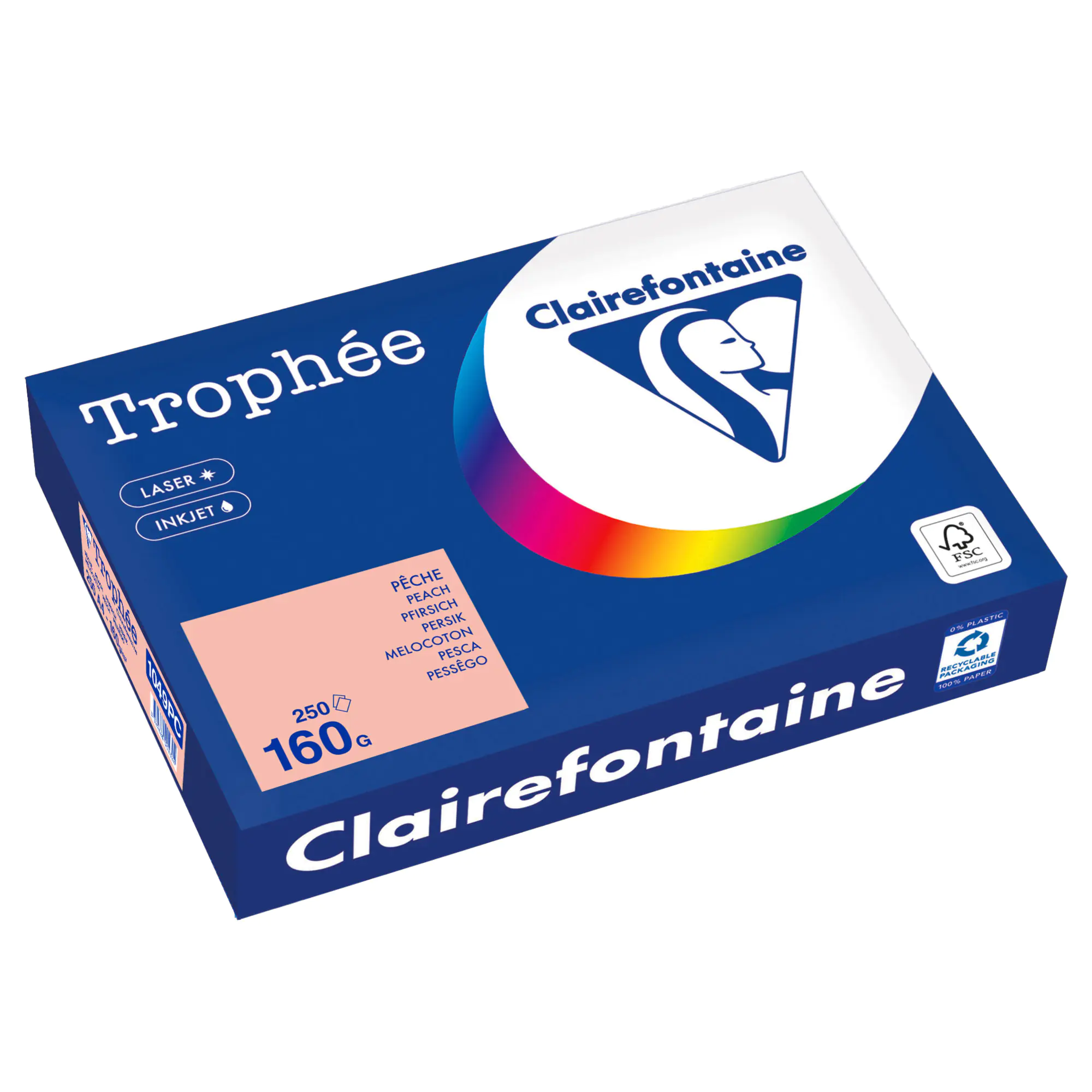 Clairefontaine Kopierpapier A4 160g pfirsich 250Bl aus der Kategorie Papiere