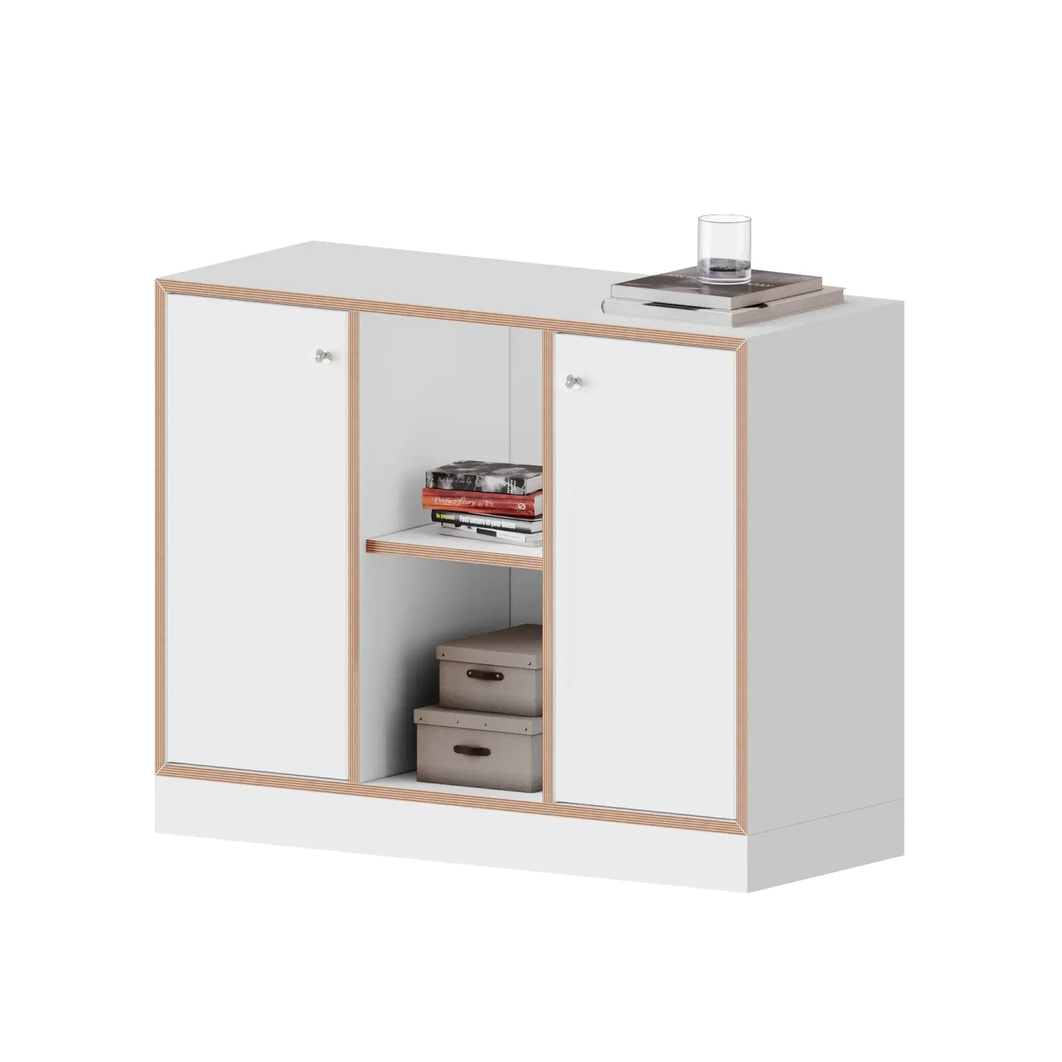 qickly® Schrank, 2 OH, 2 Türen mit Schloss, B/H/T: 104,2x74,3x42,6 cm aus der Kategorie Schränke Schnelllieferprogramm