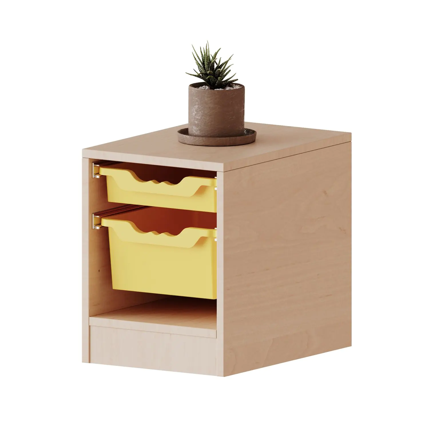 ErgoTray Regal, einreihig, 1 OH,  1 flache und 1 hohe BoxenB/H/T 36,1x46x40cm aus der Kategorie Klassenraumregale