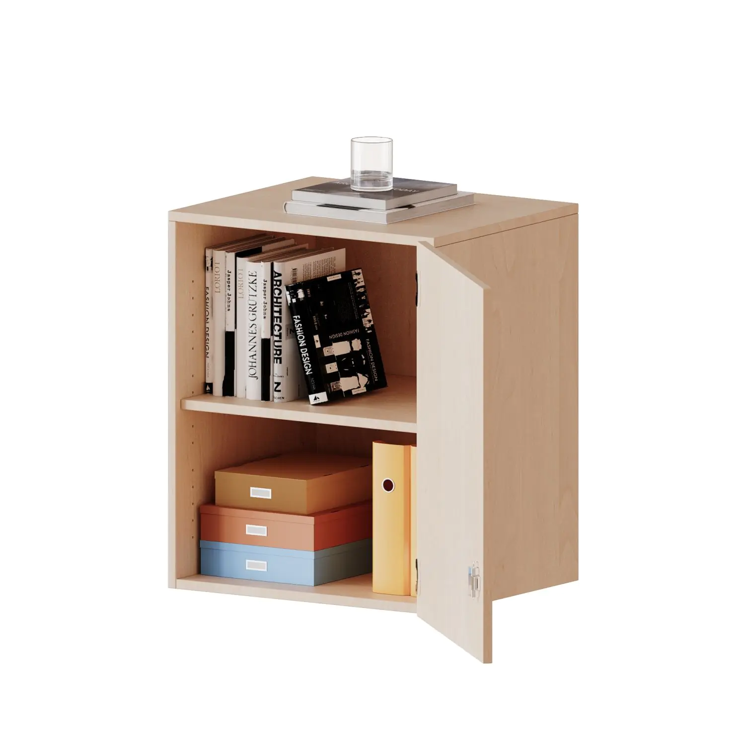 Aufsatz, 2 OH, 1 Tür, abschließbar, links, B/H/T 60x72x50cm aus der Kategorie Schränke allgemein