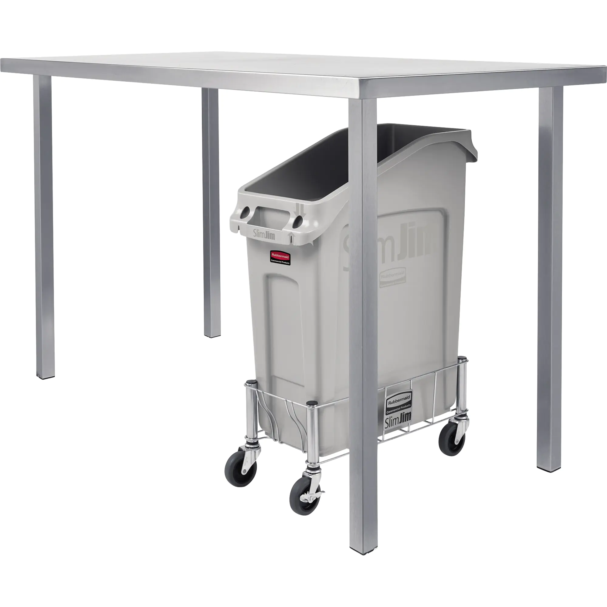 Rubbermaid Untertischbehälter Slim Jim 87l grau aus der Kategorie Abfalleimer
