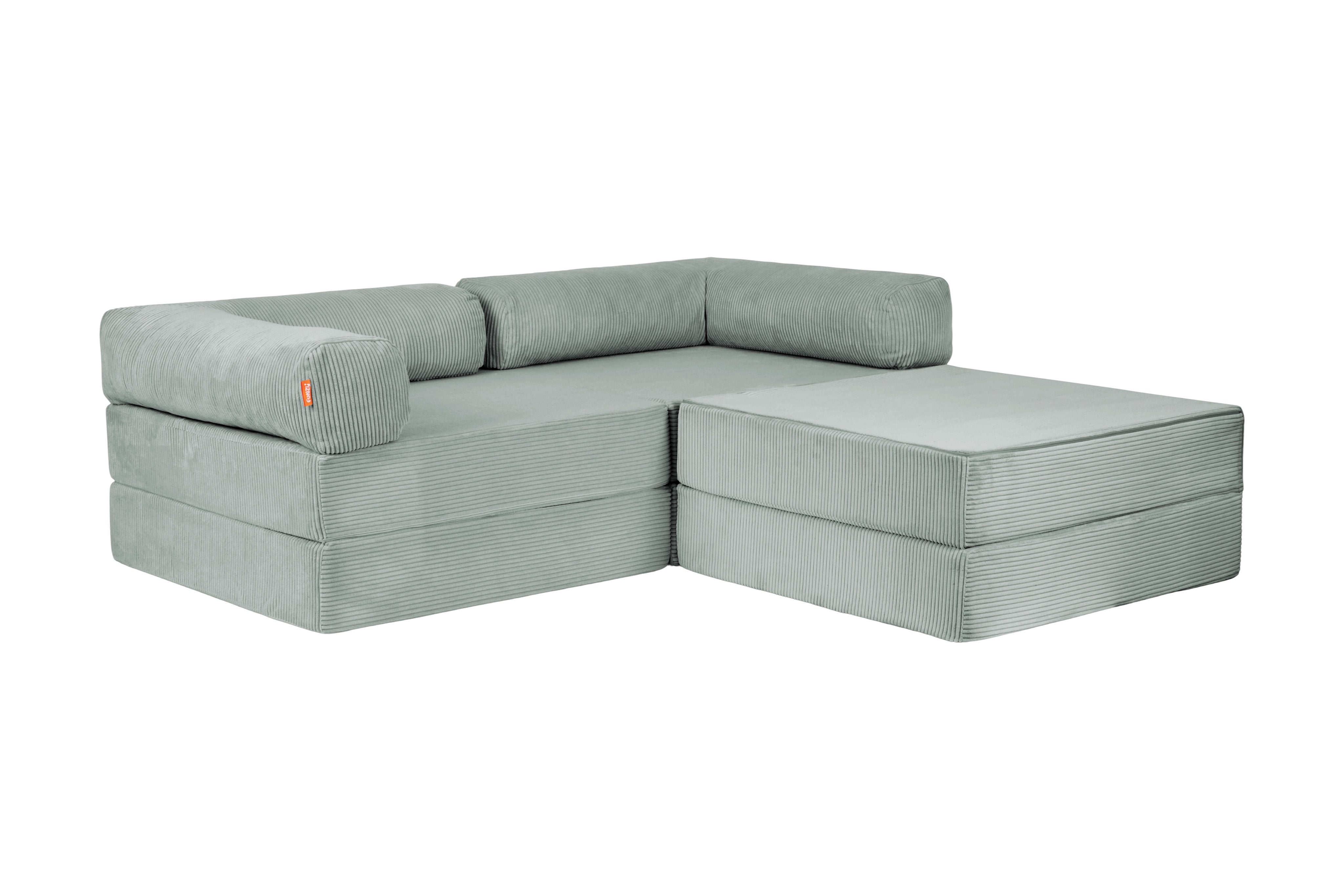 Funzy Ecksofa 210 × 210 × 72 cm (B × L × H), Gewicht 62 kg mit Cordbezug aus der Kategorie Funzy