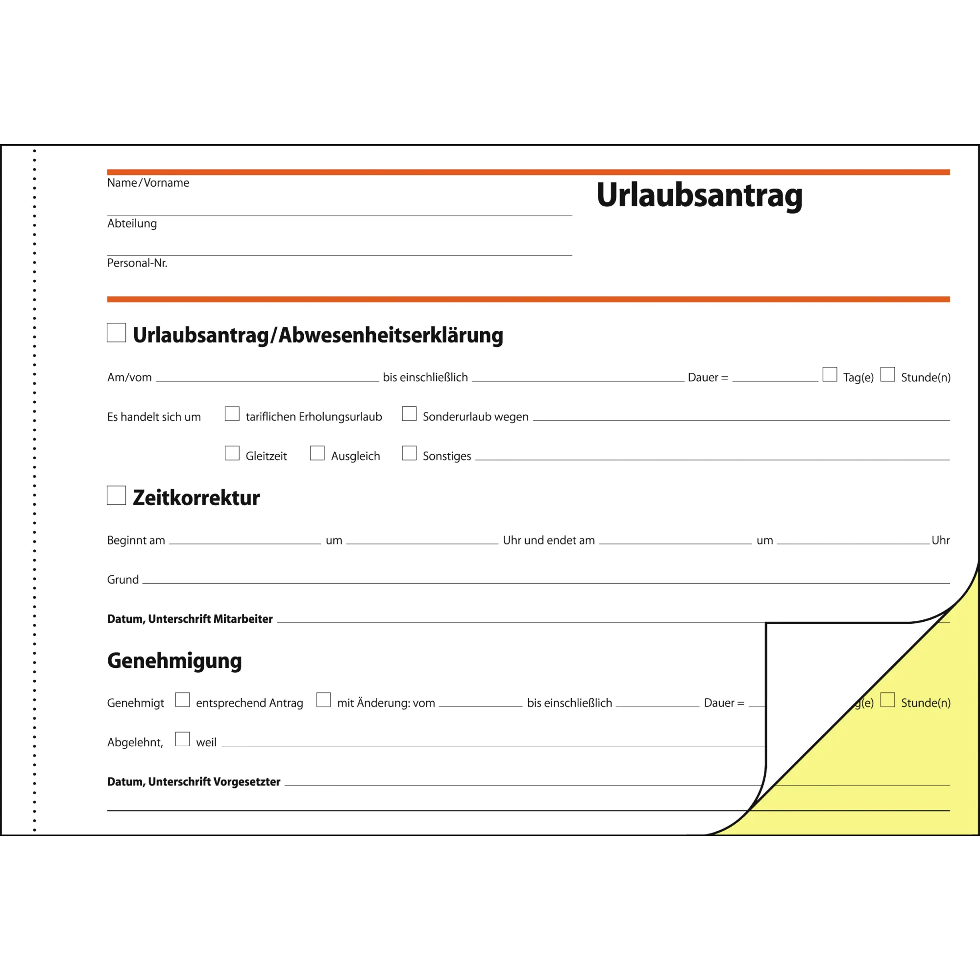 Sigel Urlaubsantrag DIN A5 +Durchschlag 2x40Blatt aus der Kategorie  Formulare & Verträge
