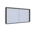 Info-Wandvitrine, 100 cm hoch, 207x5,4 cm (B/T), Rückwand Stahl weiß,