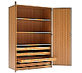 Papierschrank, 180 cm hoch, 120x60 cm (B/T),  4 Züge, 3 Fächer, aus der Kategorie Bilderaufbewahrung