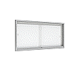 Info-Wandvitrine,  93 cm hoch, 195x8,0 cm (B/T), Rückwand: Emaille weiß, aus der Kategorie Informationsvitrinen Innen wandmontiert