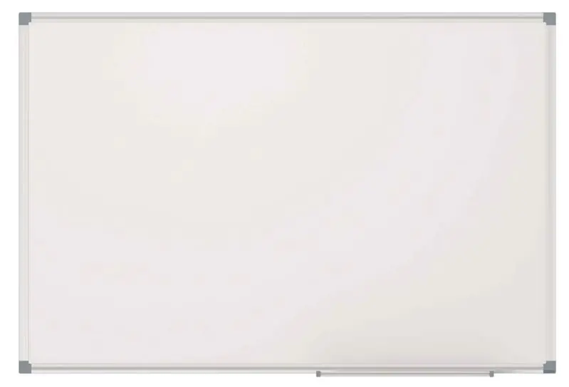 Whiteboard, 120x150 cm, mit 50 cm Ablage, Stahlemaille Weiß, magnetisch aus der Kategorie Whiteboards