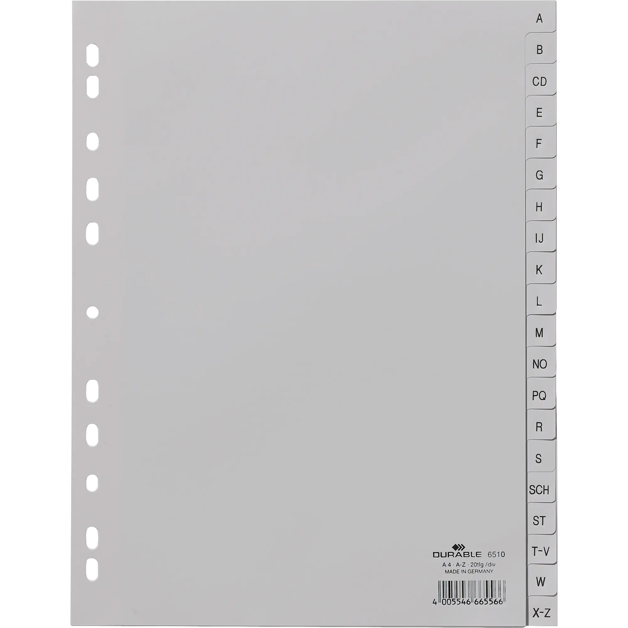Durable Register DIN A4 volldeckend A-Z 20tlg. PP gr aus der Kategorie Register