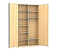 Garderobenschrank, 226 cm hoch, 120x60 cm (B/T), 2 Drehtüren, Garderobenstange rechts aus der Kategorie Sekretariat
