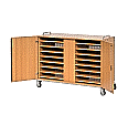 Notebook-Ladestation,   99 cm hoch, 135x60 cm (B/T), fahrbar, aus der Kategorie Funktionale Tische