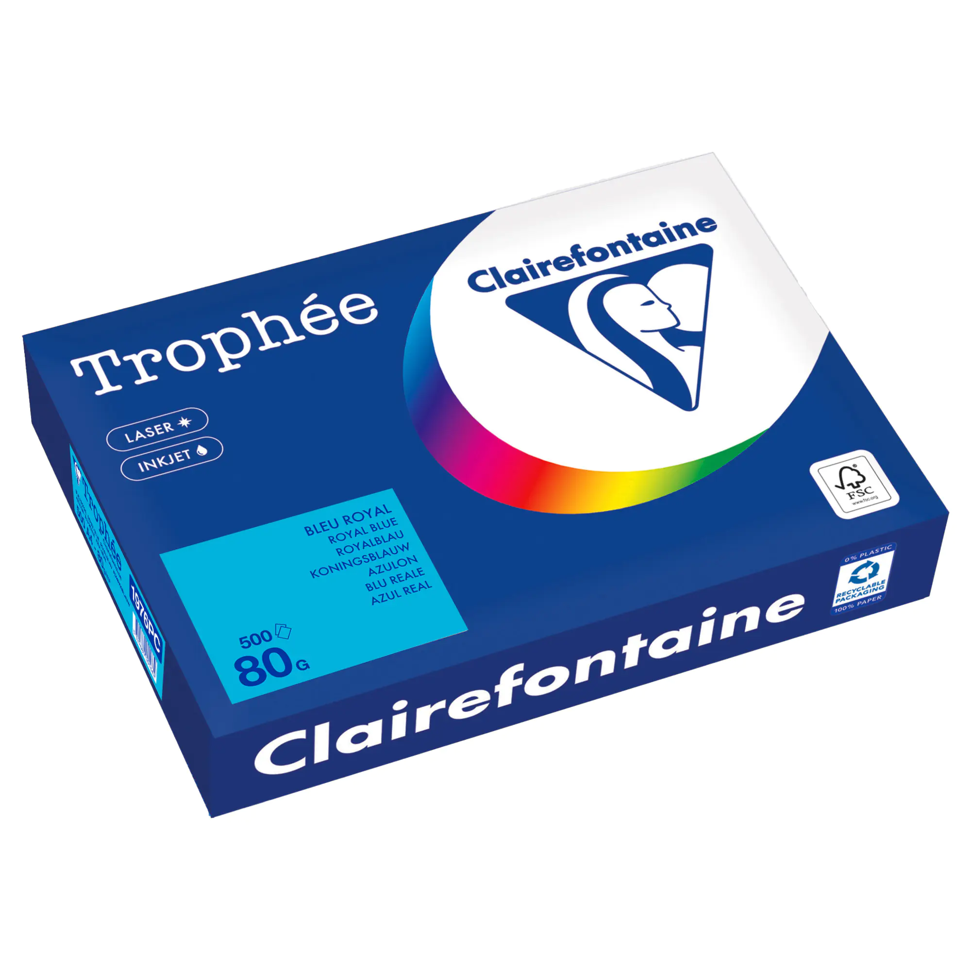 Clairefontaine Kopierpapier A4 80g royalblau 500Bl aus der Kategorie Kopier- & Druckerpapiere