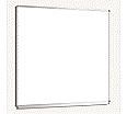 Whiteboard, 100x100 cm, mit durchgehender Ablage, Stahlemaille weiß, aus der Kategorie Whiteboards