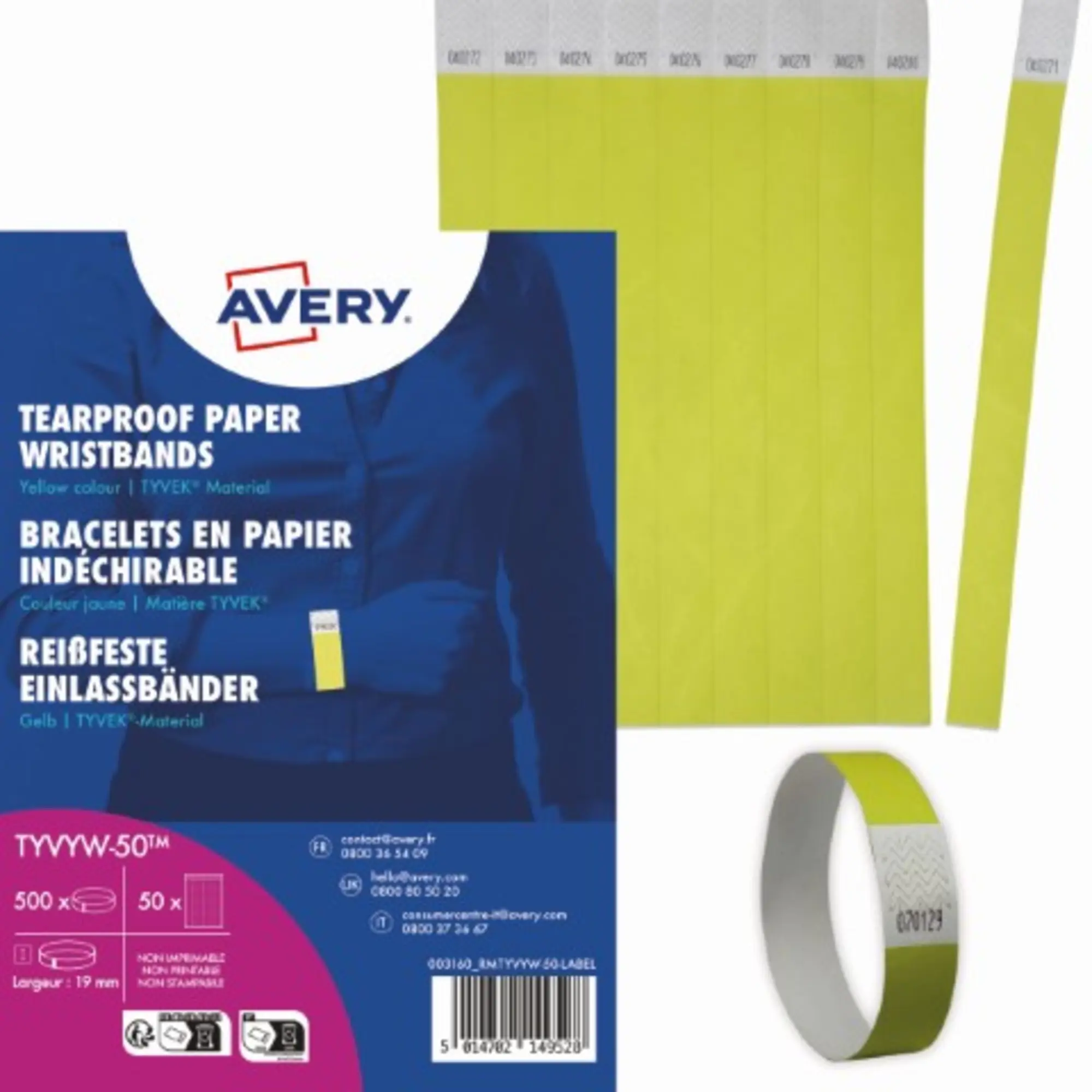 Avery Zweckform Einlassband neon ge 500St aus der Kategorie Home & Living