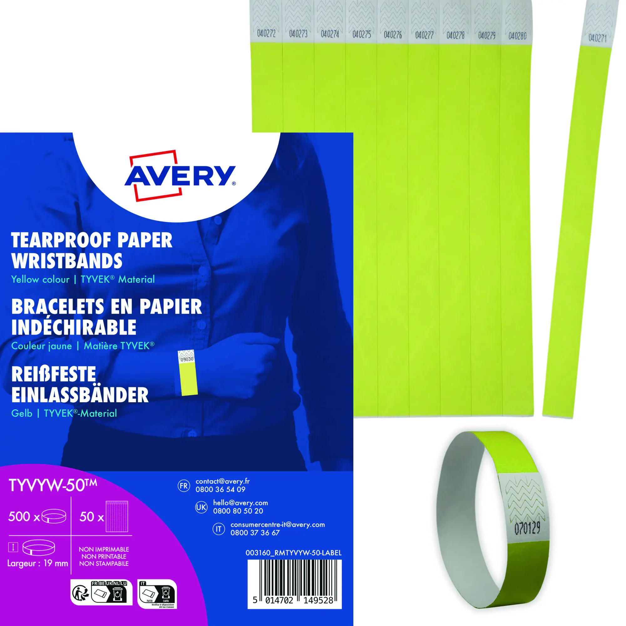 Avery Zweckform Einlassband neon ge 500St aus der Kategorie Spiel & Spaß