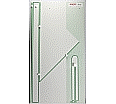 Gerätetafel ohne Geräte, Halterungen für Zeigestock, Dreieck, Lineal, Zirkel, aus der Kategorie Zeichengeräte