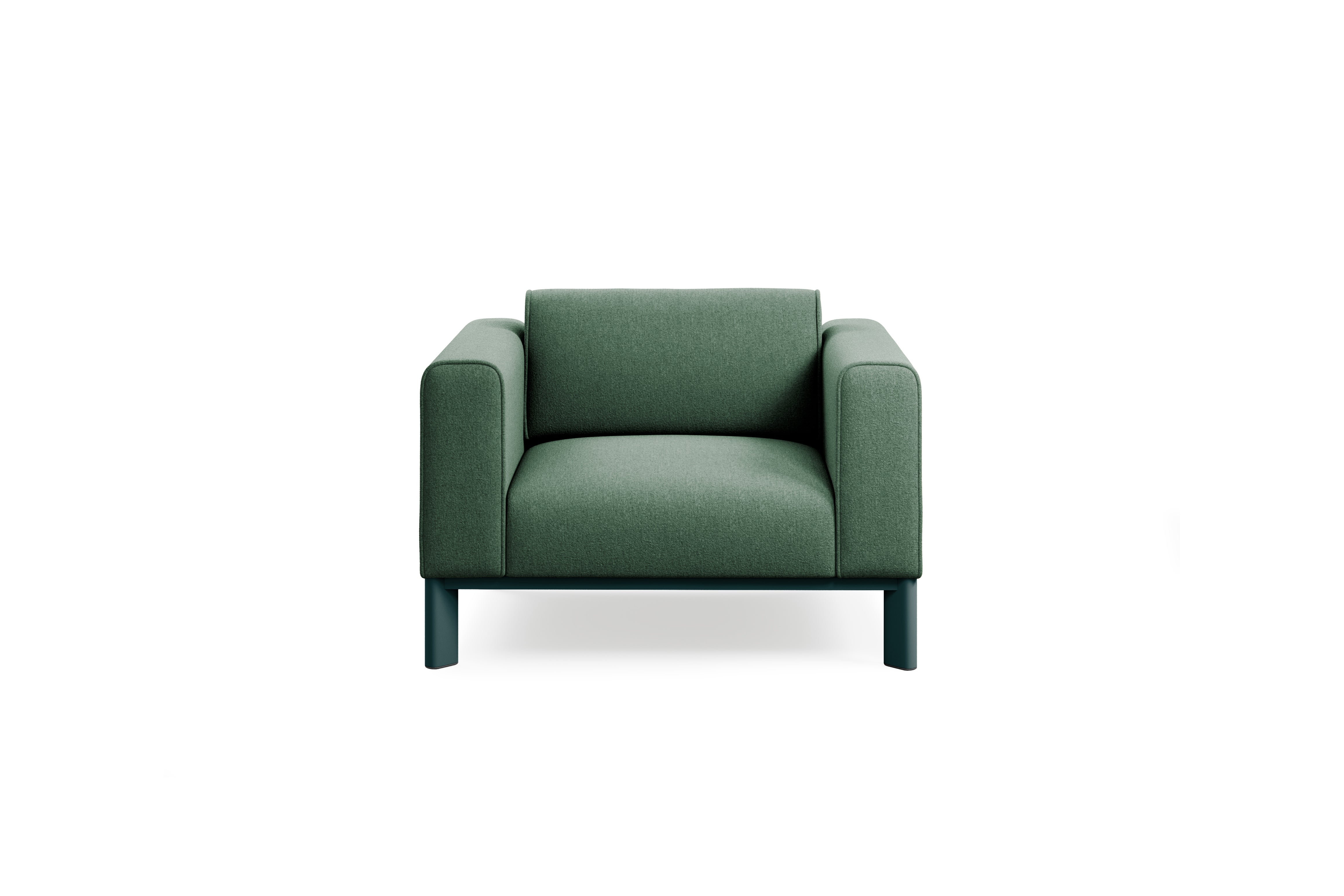 Sessel, 1-Sitzer, 107x80 cm (B/T), 4-Fußgestell mit ovalen Beinen 70x40mm, Beinhöhe 200mm aus der Kategorie Sessel / Sofa