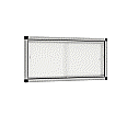 Info-Wandvitrine,  96 cm hoch, 195x6 cm (B/T), Rückwand Emaille weiß, aus der Kategorie Informationsvitrinen Innen wandmontiert