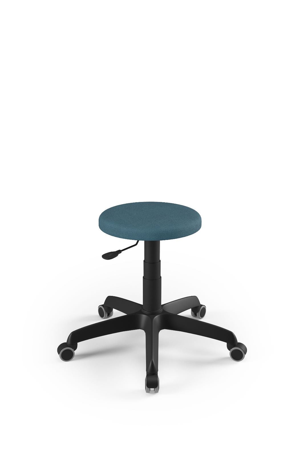 Hocker UNO, Höhenverstellbar 34-42cm, B: 55cm, gepolsteter Sitz in Kunstleder aus der Kategorie Hocker