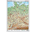Wandkarte Deutschland, physisch, 147x202 cm,