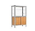 Vitrine, mit Unterschrank, 180 cm hoch, 120x50 cm (B/T), aus der Kategorie Ausstellungsvitrinen Innen Freistehend