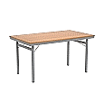 Klapptisch, 140x80 cm (B/T), 72 cm hoch, 4-Fuß,