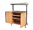 Projektionswagen, 106 cm hoch, 82x45 cm (BxT), 1 Unterschrank,