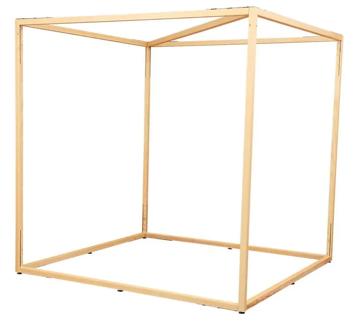 Raumwürfel aus Buche Massivholz natur 207x207cm, Höhe 207 cm, mit Bodenverstellohne Zubehörteile