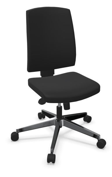 Bürodrehstuhl Raya 23S Front und Hinterseite der Rückenlehne gepolstert und mit Höhenverstellung  aus der Kategorie Bürodrehstühle