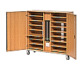 Notebook-Ladestation, 125 cm hoch, 135x42 cm (B/T), fahrbar,