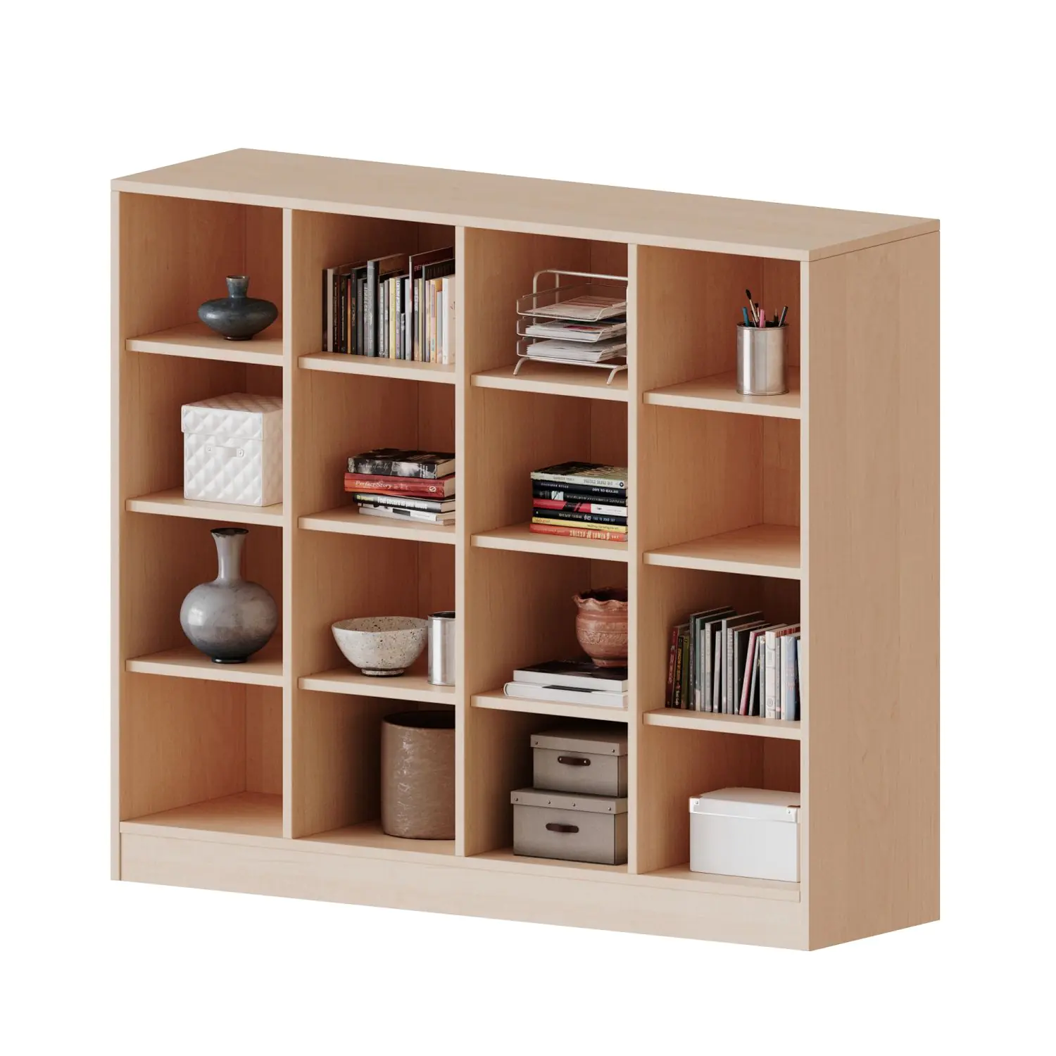 Taschenregal, 3 OH, 18 halbhohe Fächer, B/H/T 138,7x118x50cm aus der Kategorie Schulranzenregale