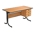 Lehrertisch, 130x65 cm (B/T), 76 cm hoch, Platte: Melamin, PU-Kante,