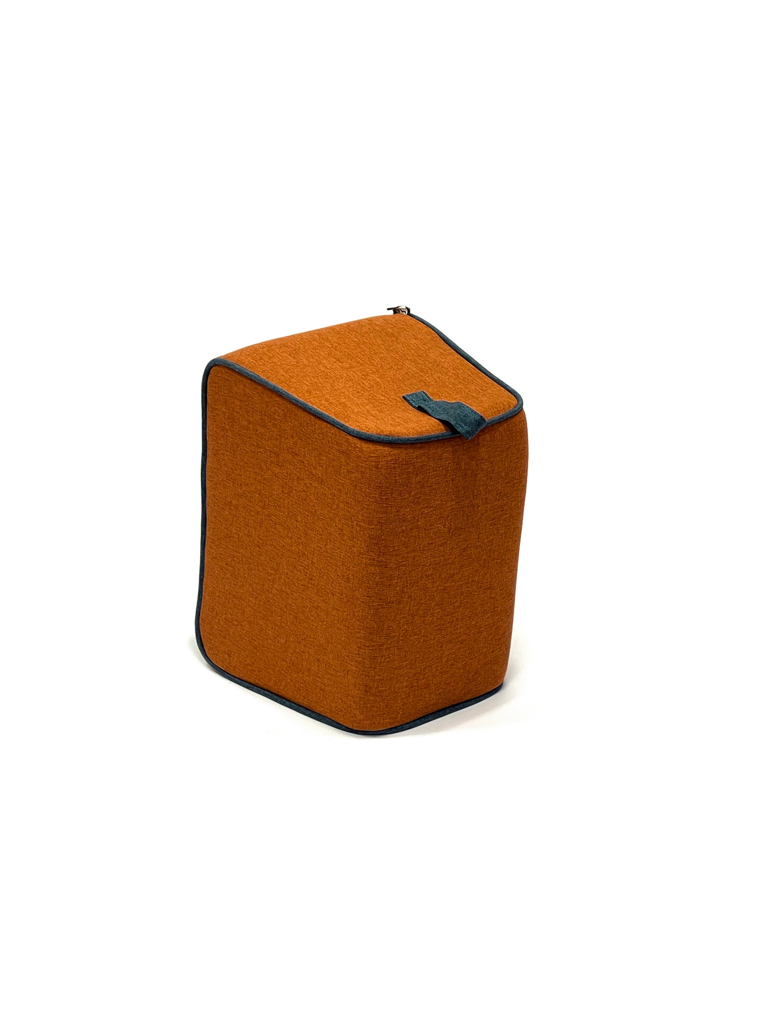 Hocker gepolstert Farbe orange B/H/T 43 x 34 x 29 cm, mit Trageschlaufe und abgerundeten Kanten aus der Kategorie Hocker