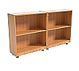 Klapp-Bibliotheks-Regal,  92 cm hoch, 80x64 cm (B/T), 4 Fächer, abschließbar aus der Kategorie Regale