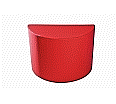 Sitzelement, Hocker halbrund, 112x56 cm (B/T), Höhe 80 cm, aus der Kategorie alte mit Fuß