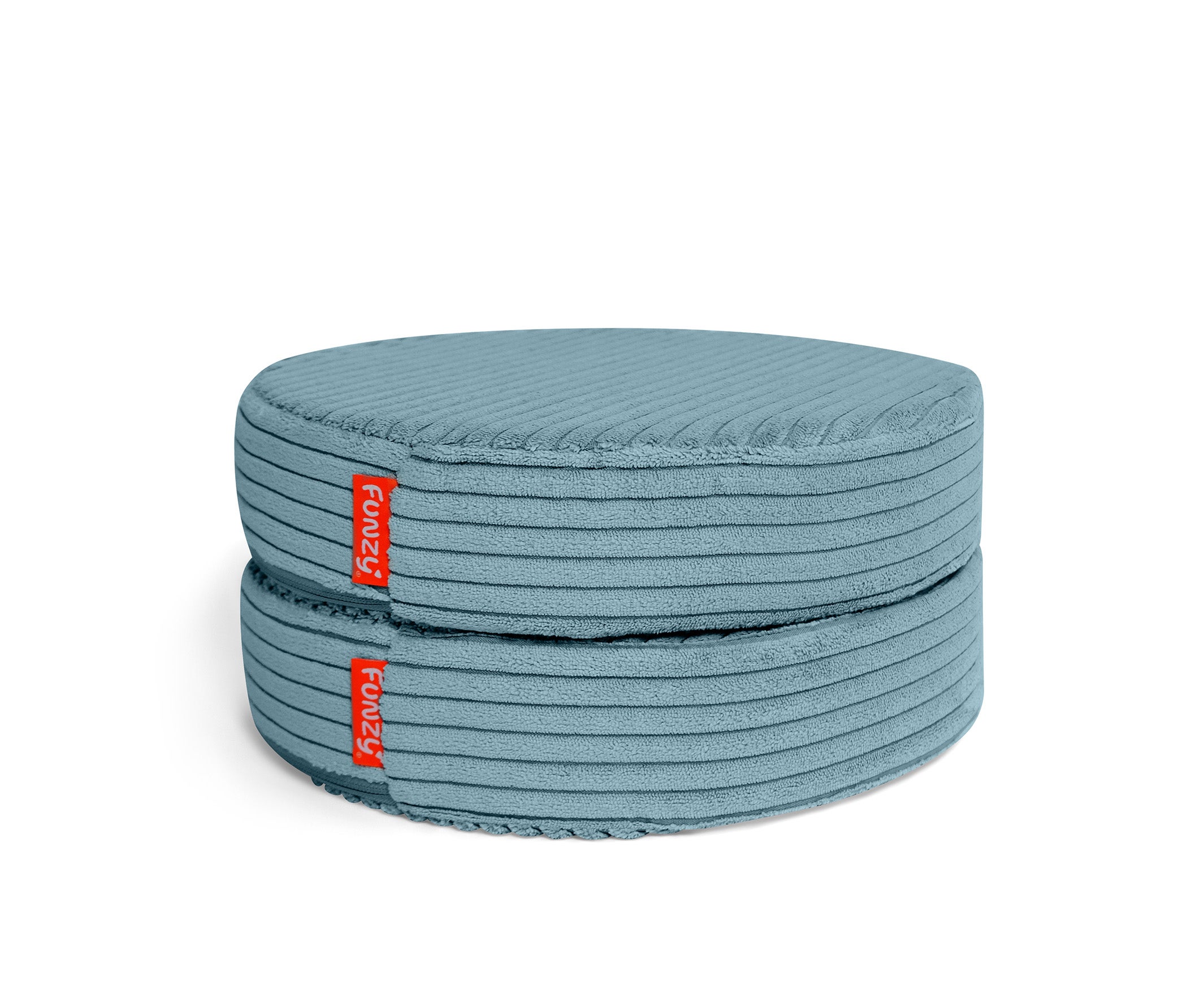 Funzy Buttons Ø 32cm, Höhe 7cm, Set aus 12 runden Spiel- und Sitzkissen mit Cordbezug aus der Kategorie Funzy